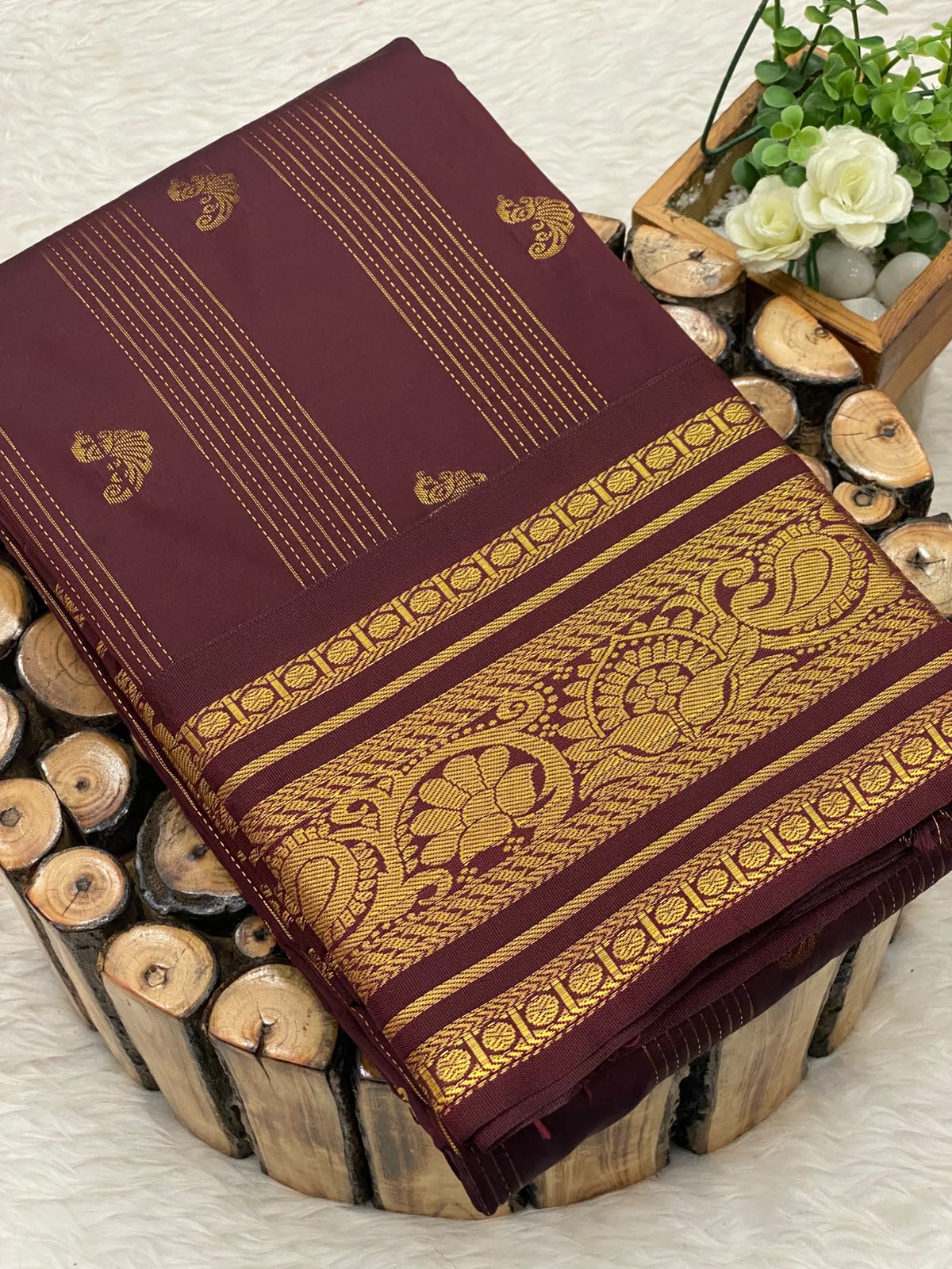 Chocolate Brown Bridal Sarees