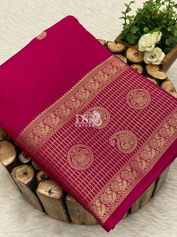 Semi Mysore Crepe Silk Saree