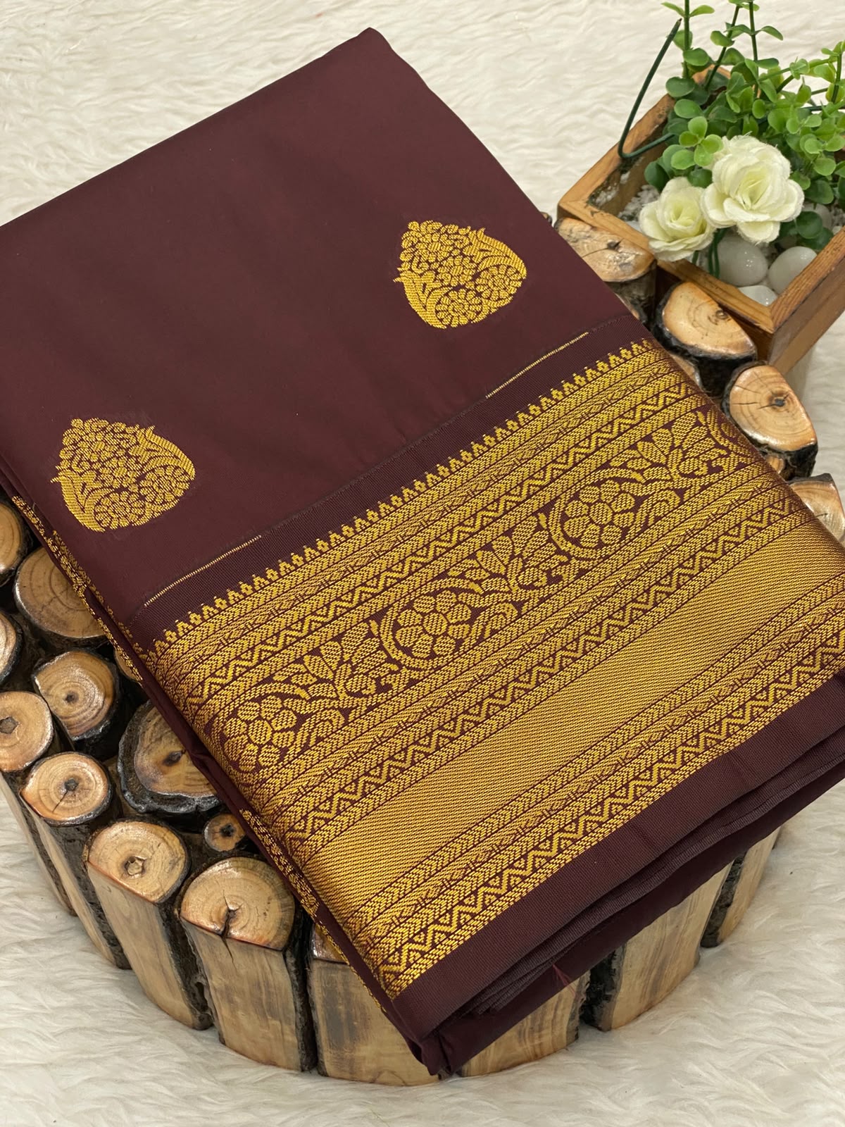 Chocolate Brown Bridal Sarees