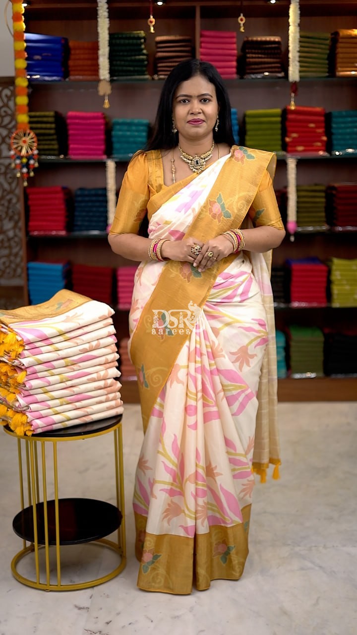 Pochampally Jute Silk Sarees