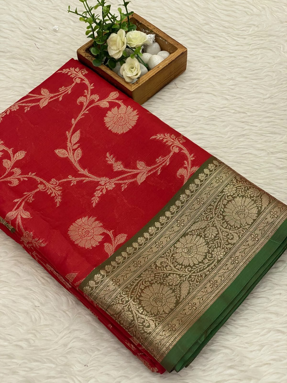 Banarasi Gadwal soft silk saree