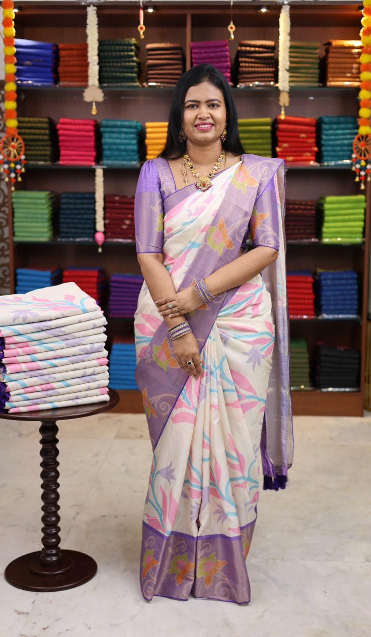 Pochampally Jute Silk Sarees