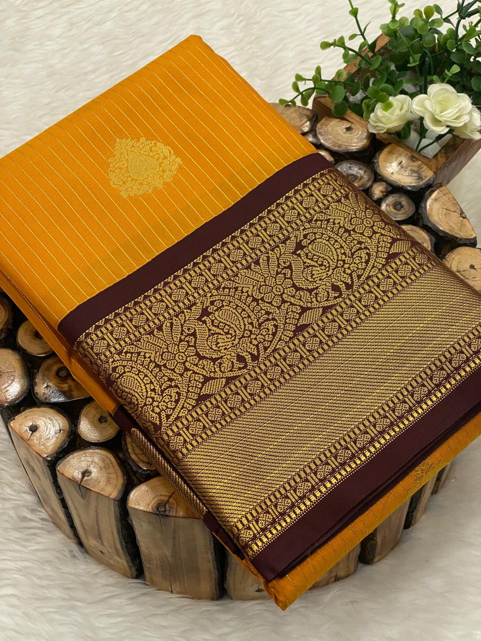 Premium Kanchi Korvai Border Saree