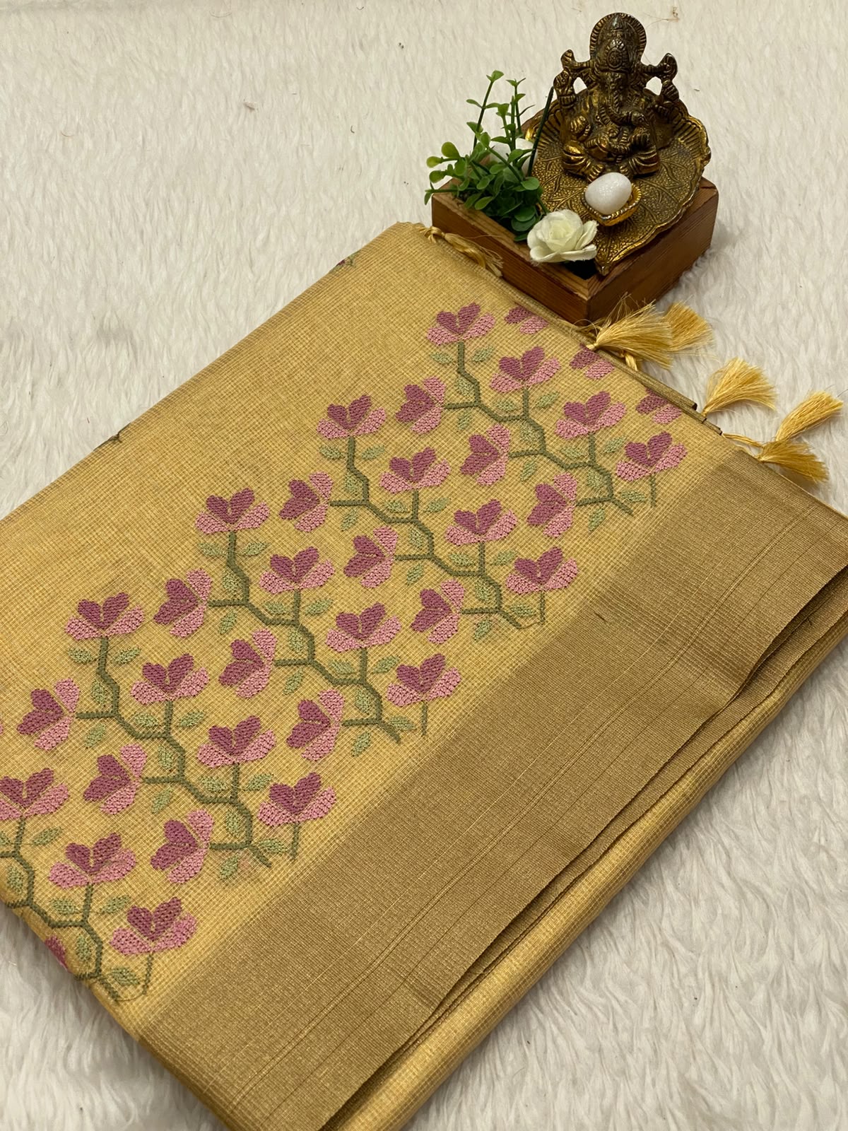 Kota Net Embroidery  Saree