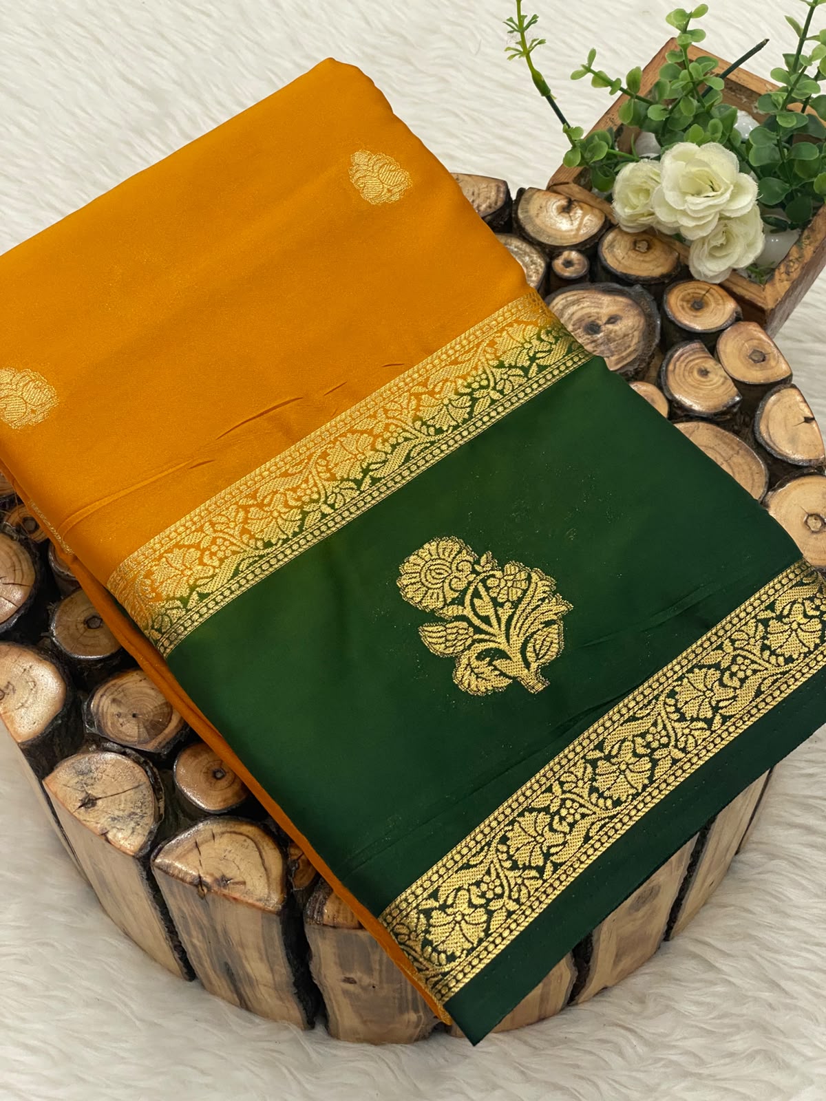 Premium Mysore Crepe Silk Sarees