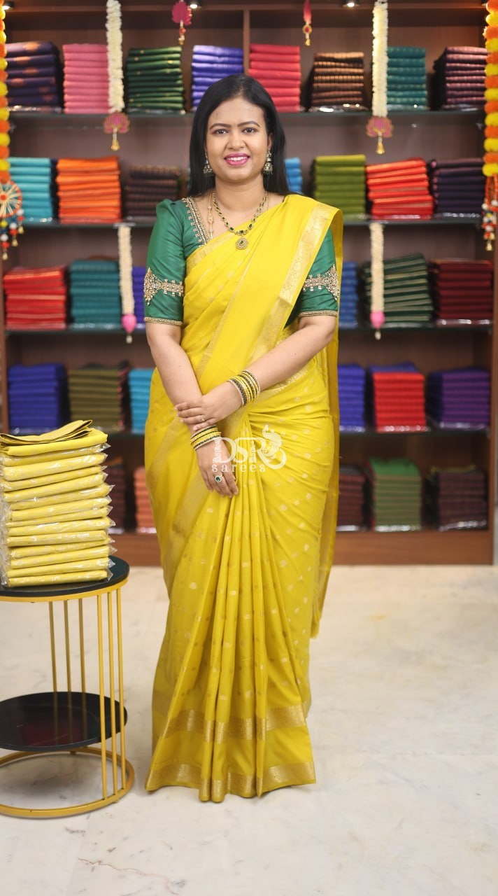 Semi Mysore Crepe Silk Saree