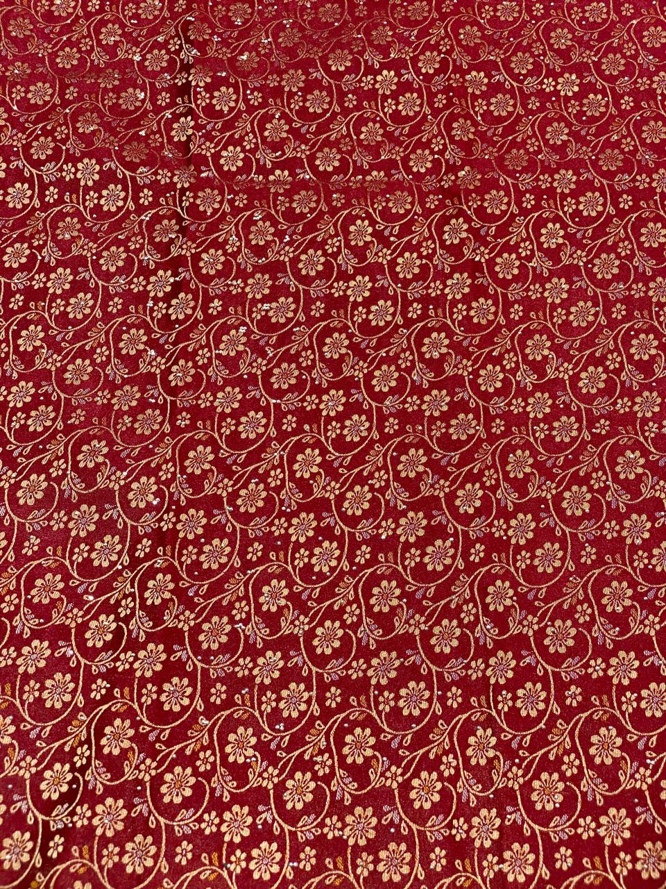 Satin Banarasi Brocade 1 mtr cut Blouse