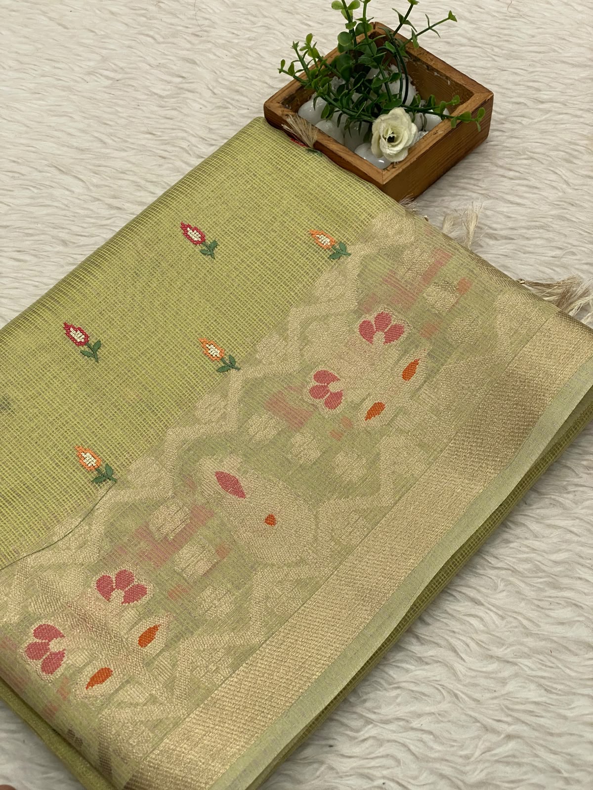Kota Net Embroidery  Saree
