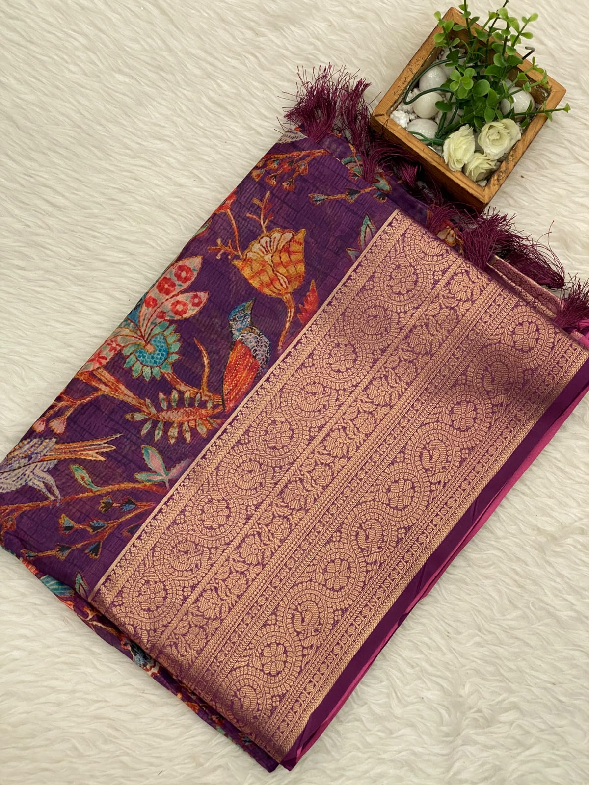 Printed Organza Saree