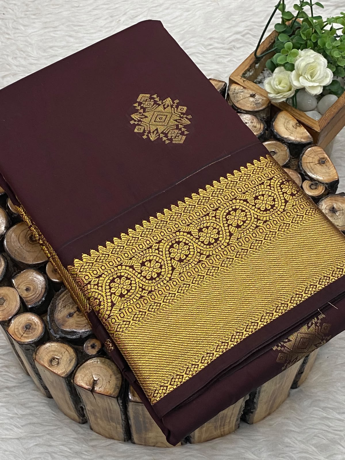 Chocolate Brown Bridal Sarees