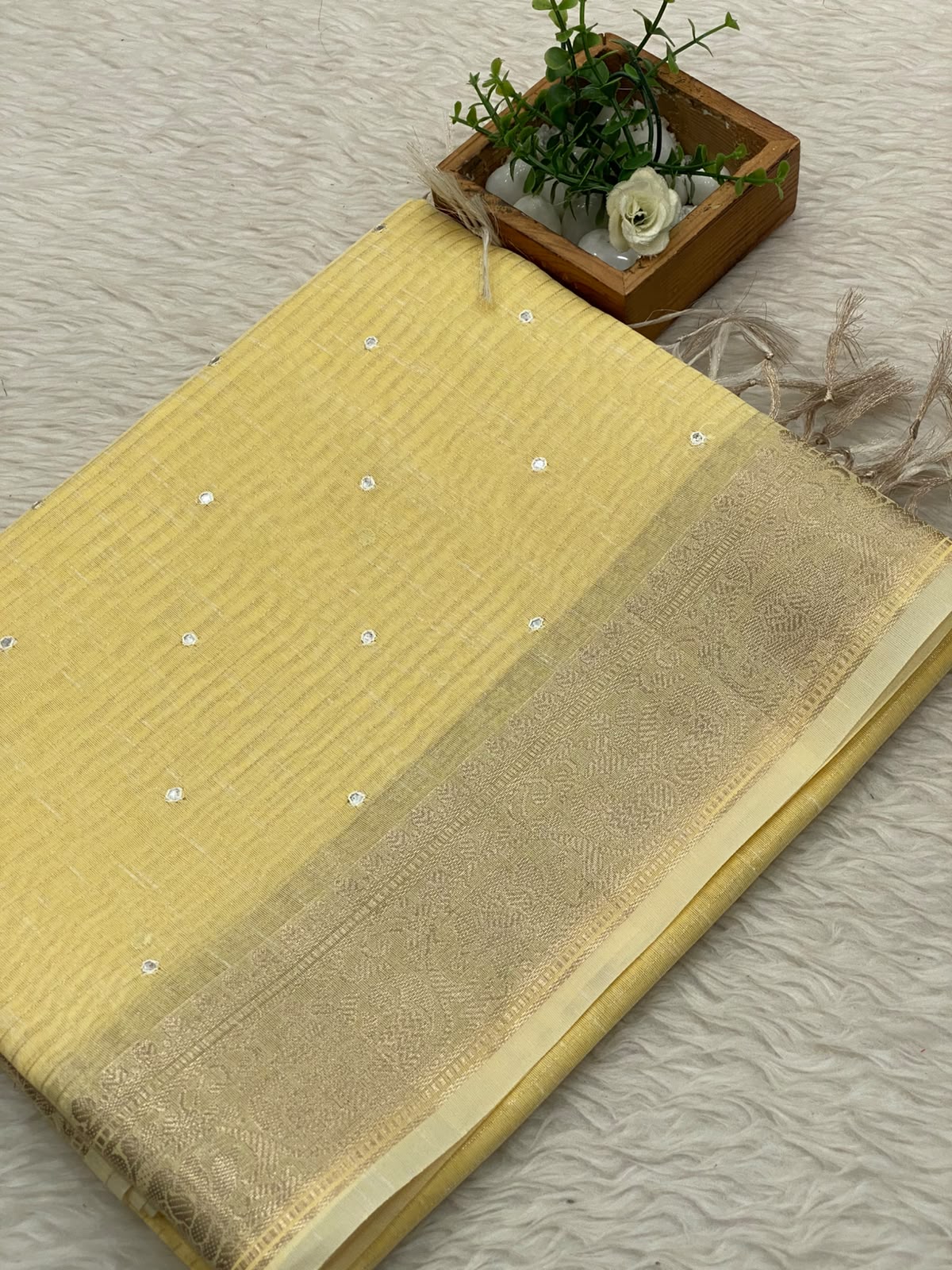 Kota Net Foil Mirror Saree