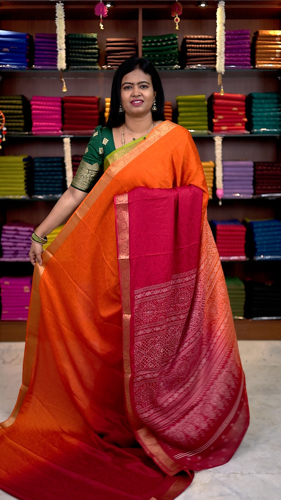 Viscose Chiffon Sarees - vol1