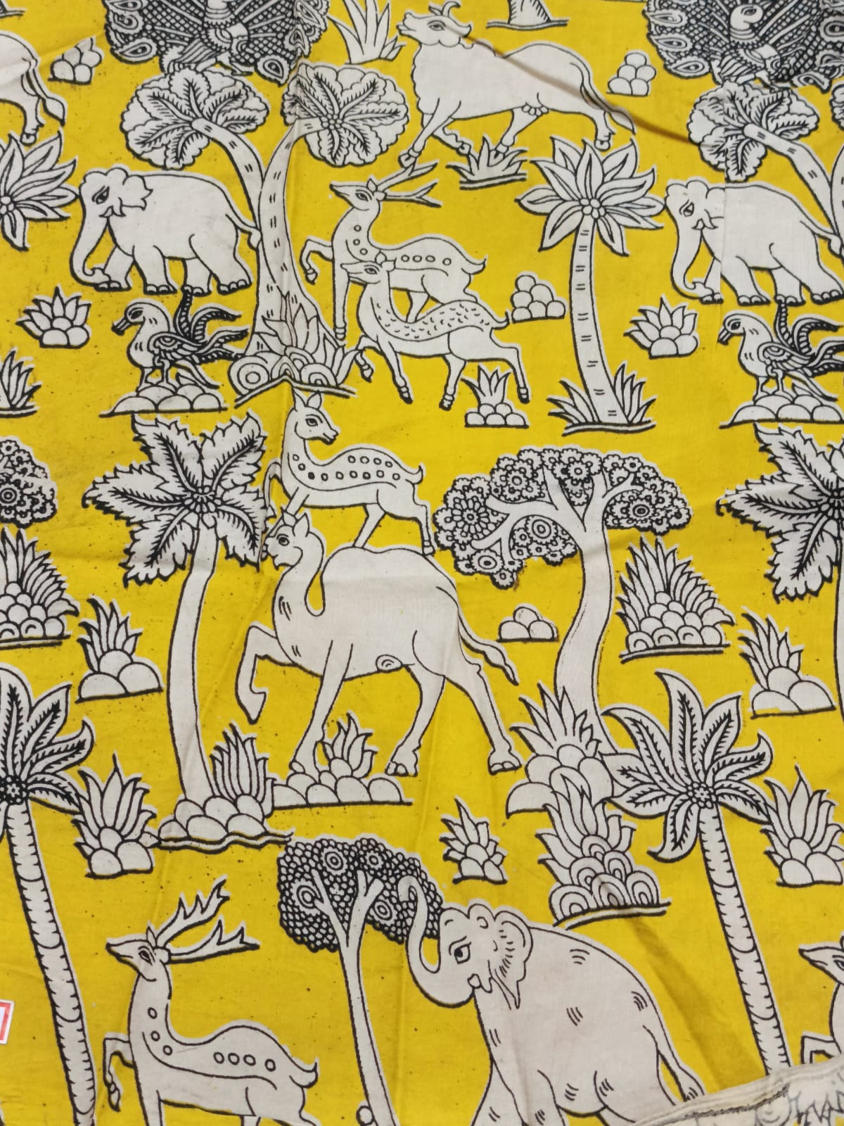 Chennuri Silk Kalamkari Printed 1 mtr cut blouse