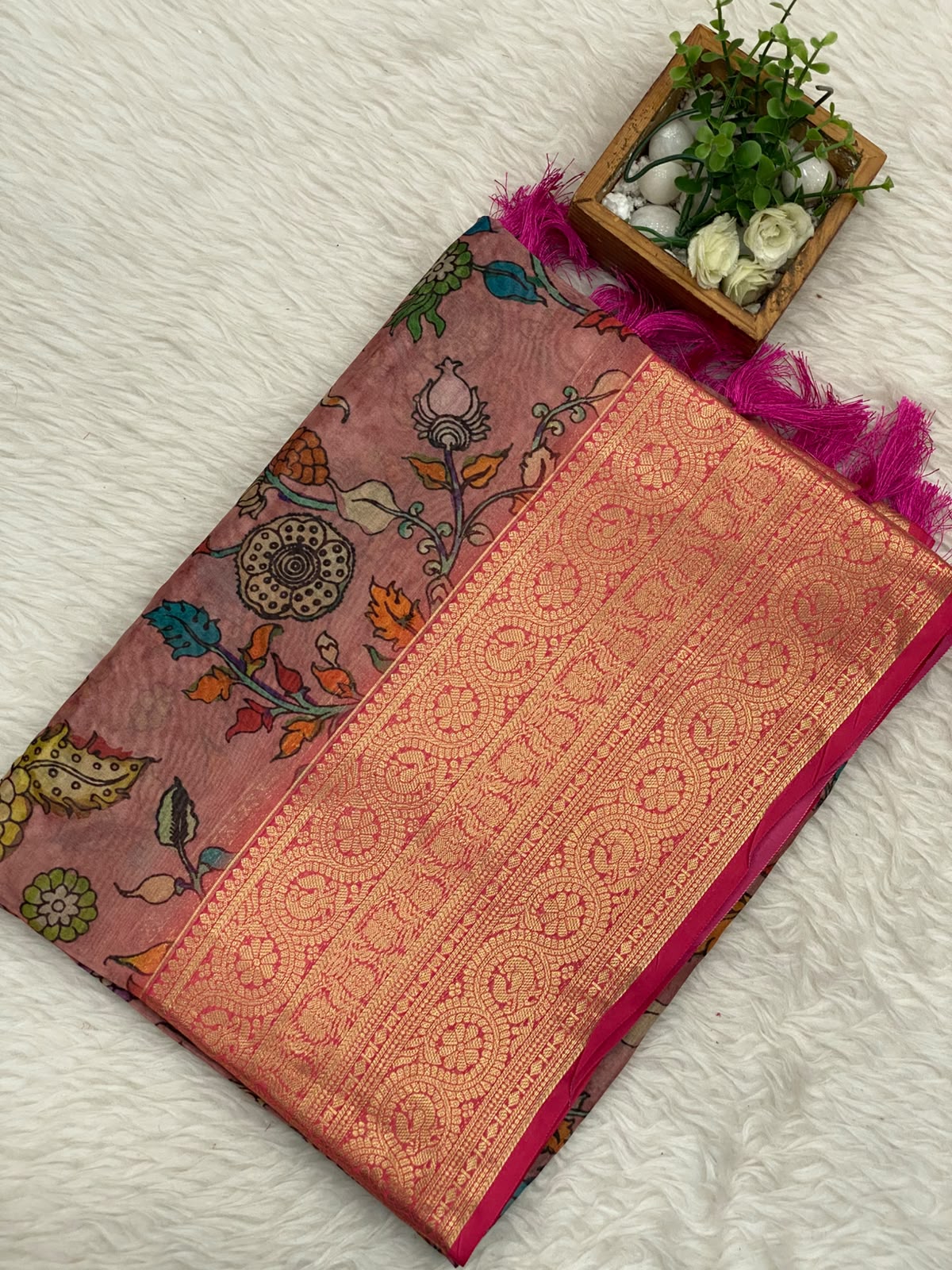 Printed Organza Saree