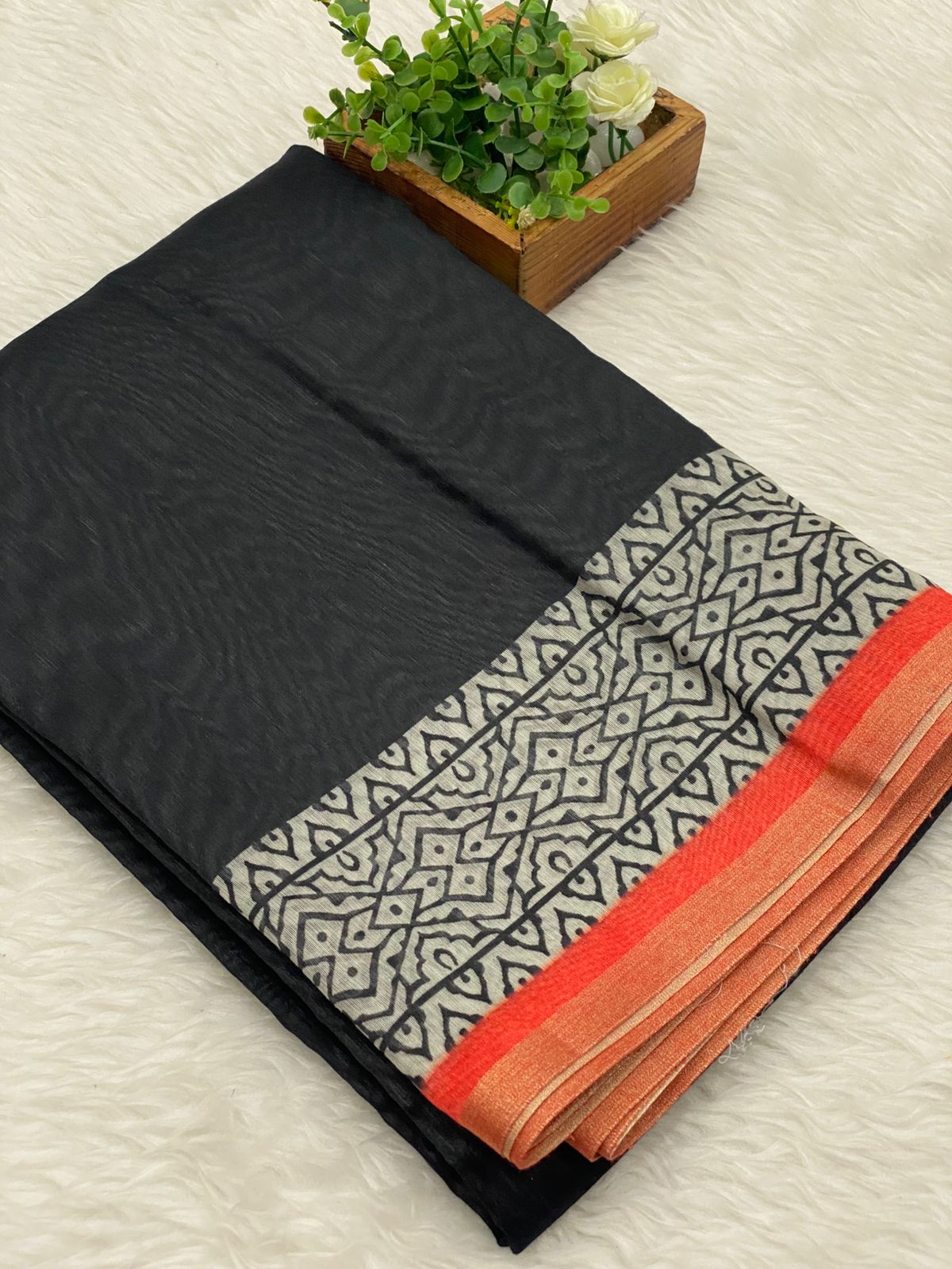 Chanderi sico Saree