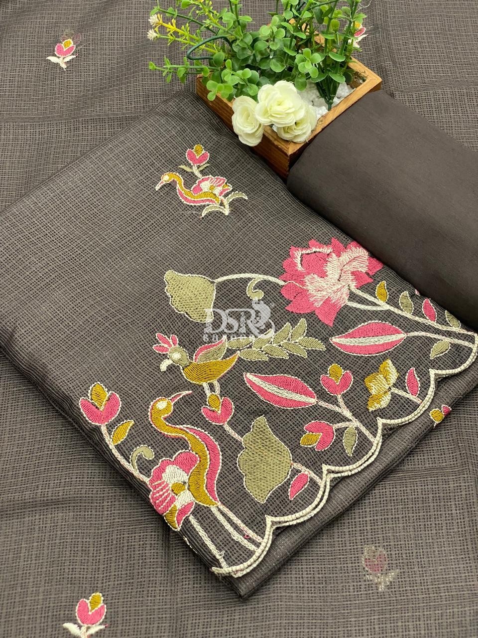 Kota net salwar with embroidery