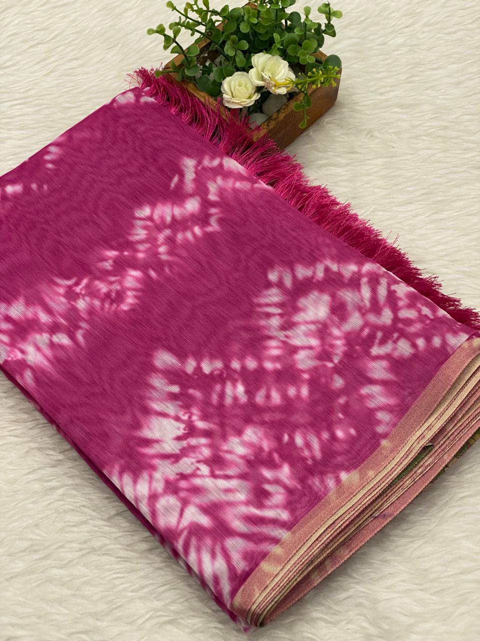 Chanderi sico Saree