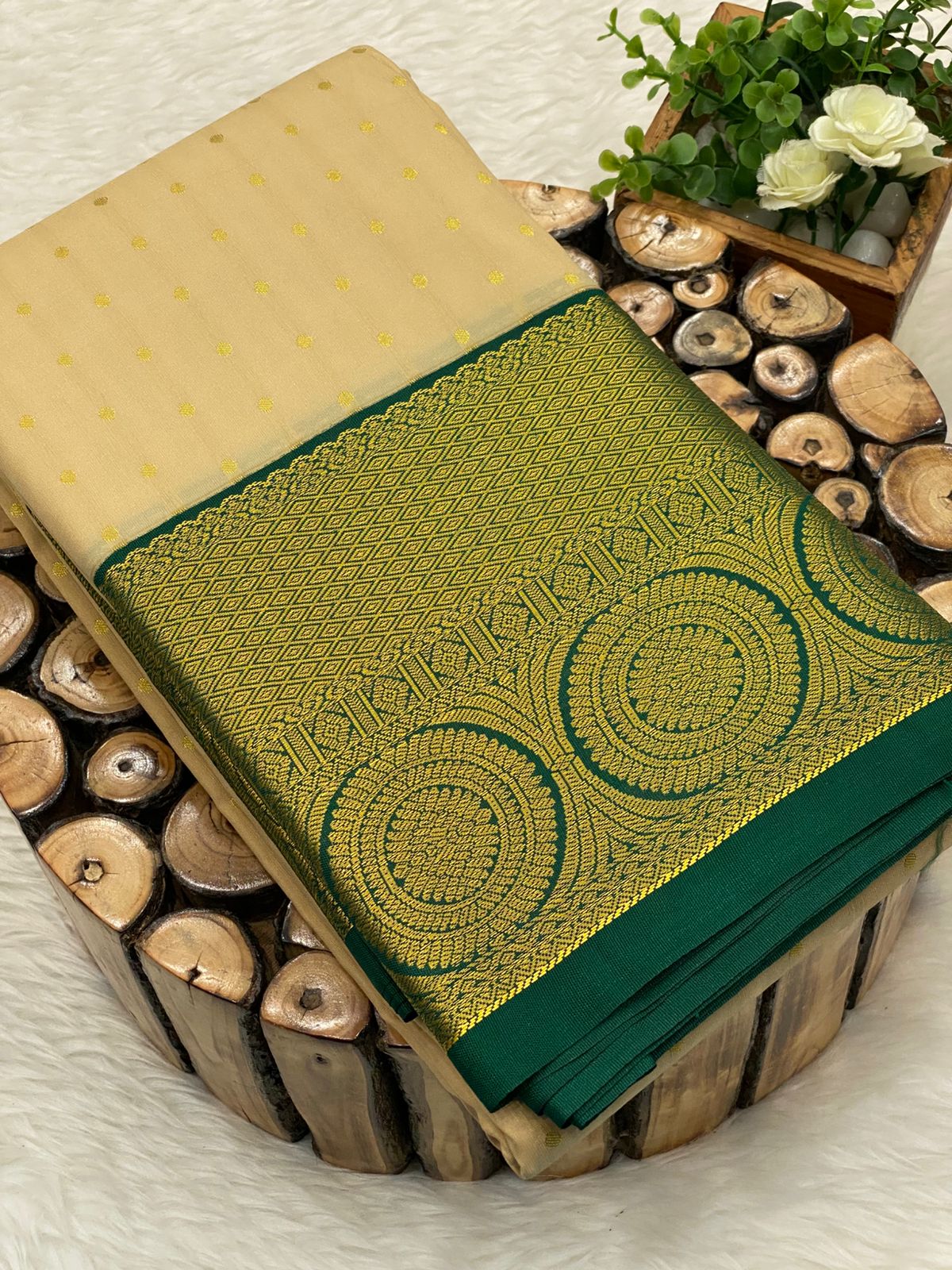 Premium Kanchi Korvai Border Saree