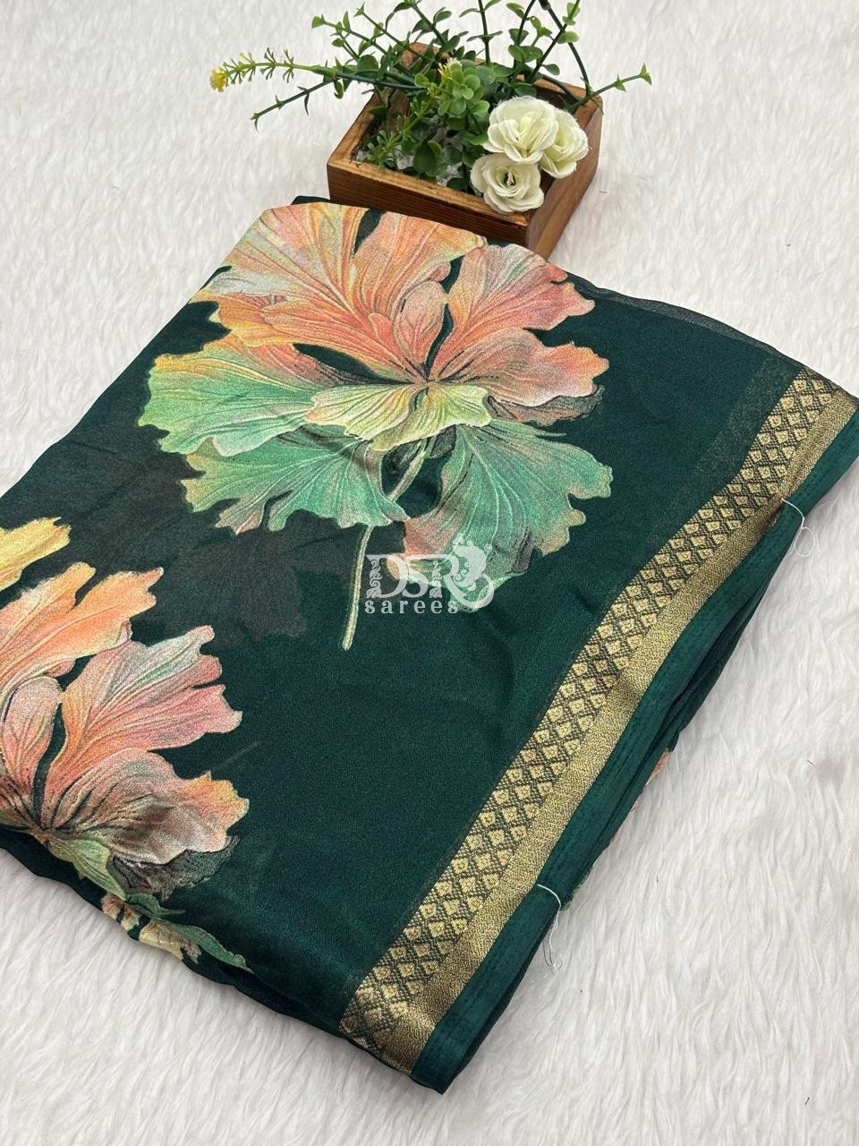 Viscose Chiffon Sarees - vol1