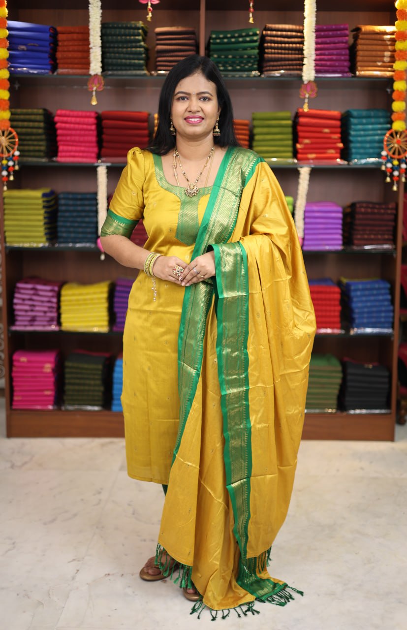 Kalyani Semi Silk Meenakari Salwar