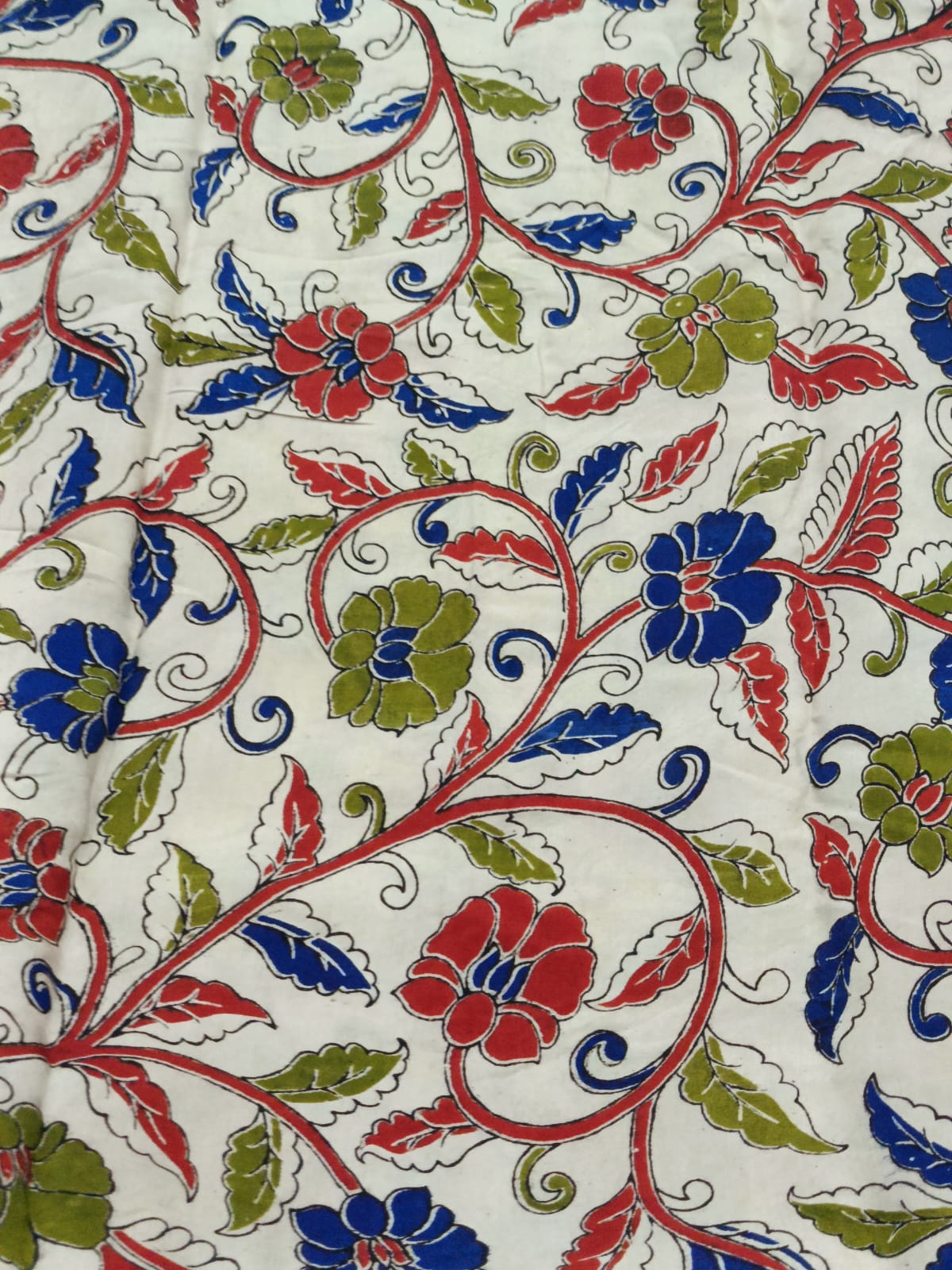 Chennuri Silk Kalamkari Printed 1 mtr cut blouse