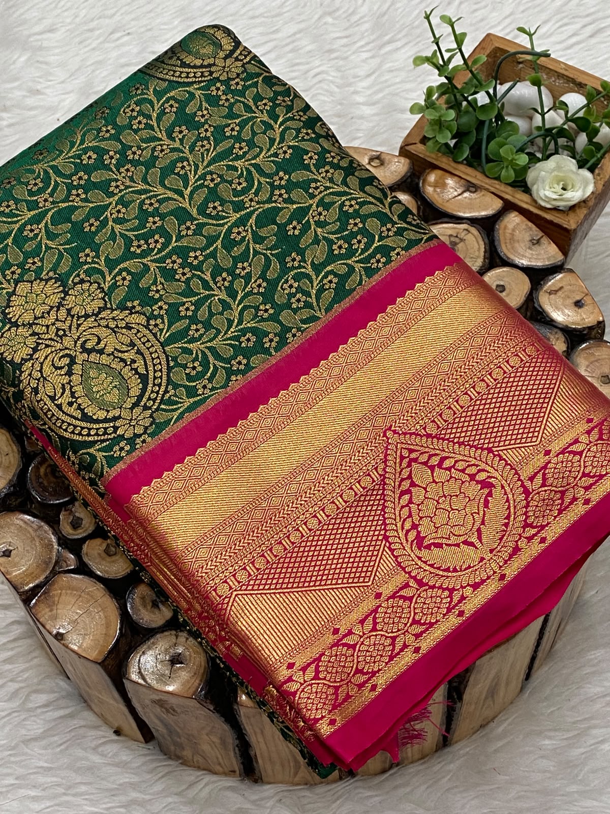 Premium Kanchi Korvai Border Saree-vol4