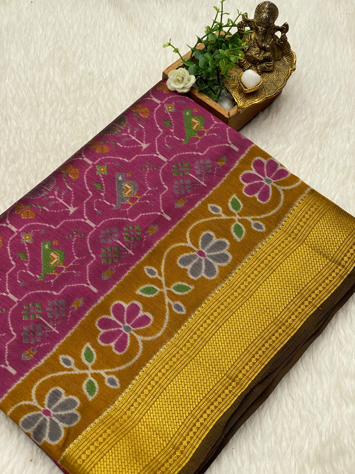 Semi Patola Soft Silk Sarees