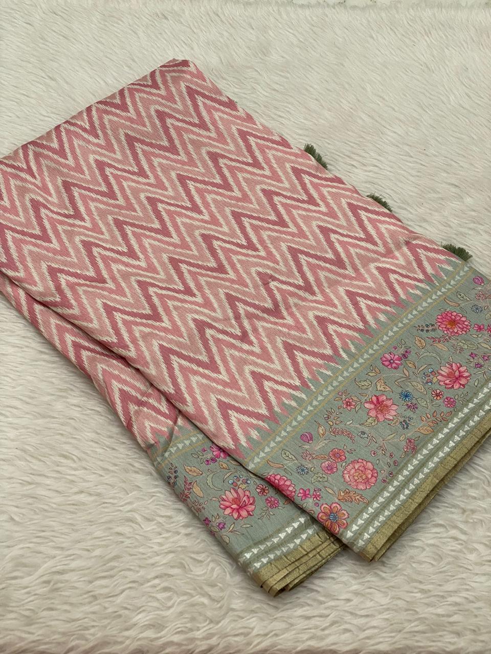 Crushed silk Saree