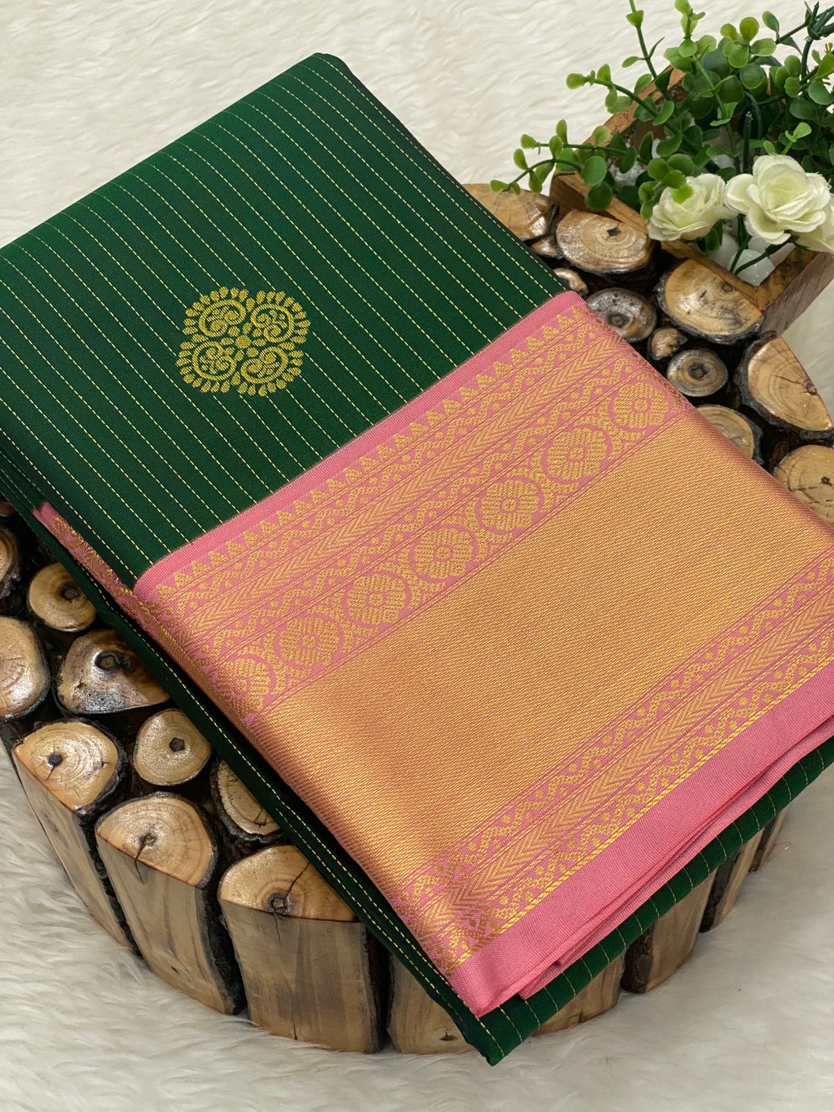 Premium Kanchi Korvai Border Saree