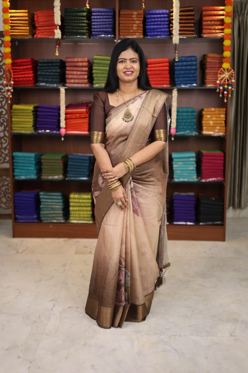 Kota Net Digital Print Saree
