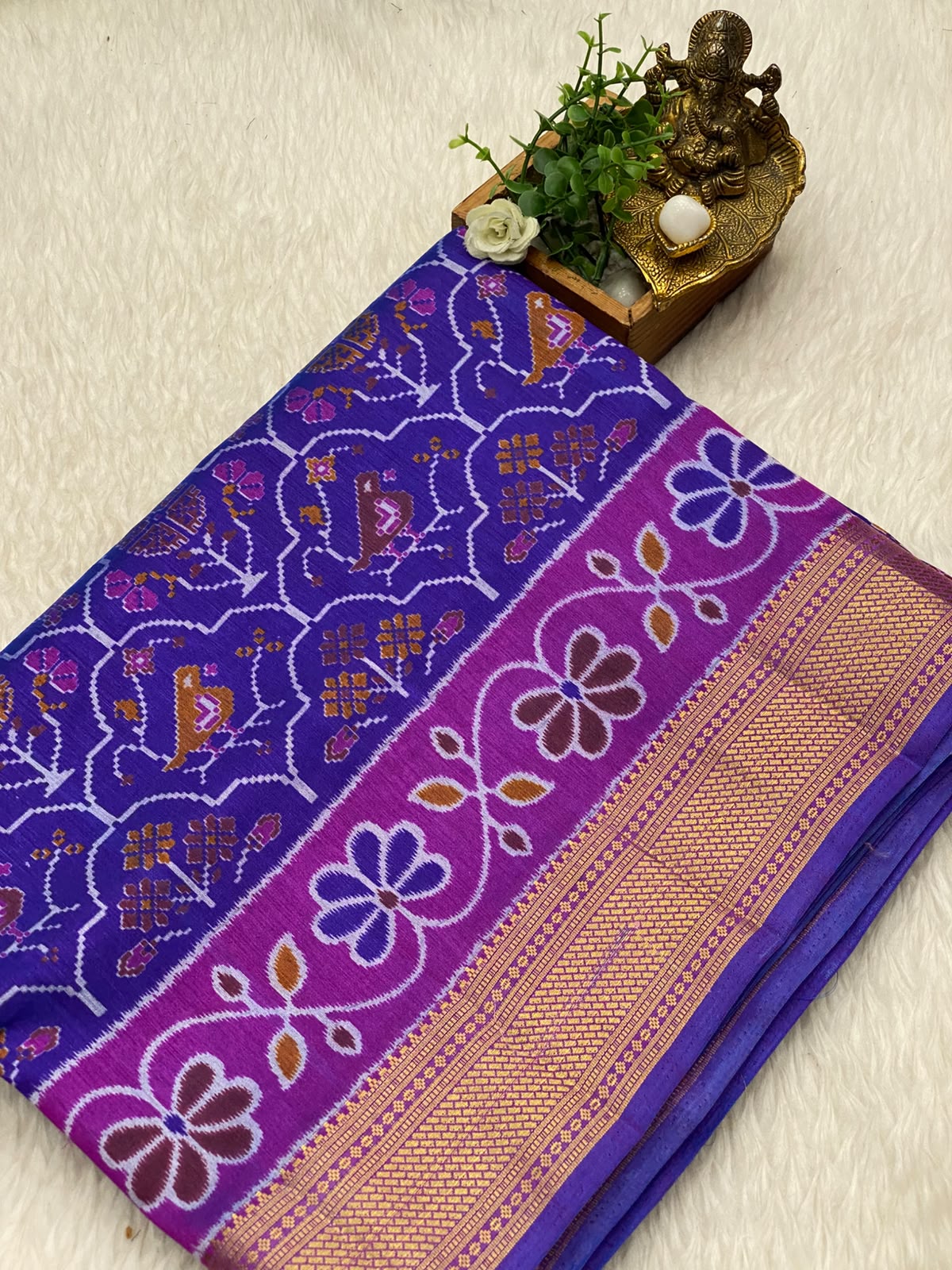 Semi Patola Soft Silk Sarees