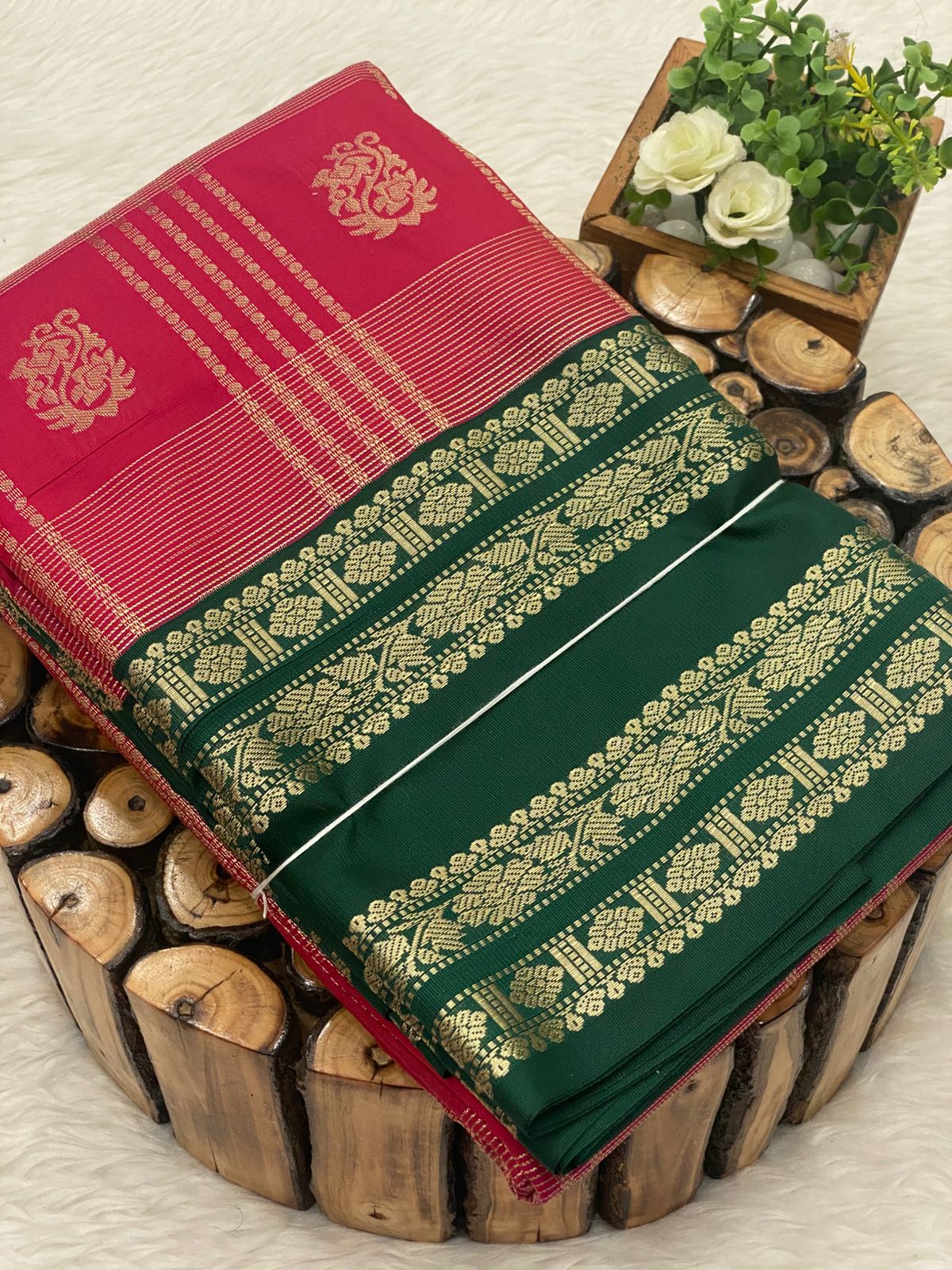 Premium Kanchi Korvai Border Saree