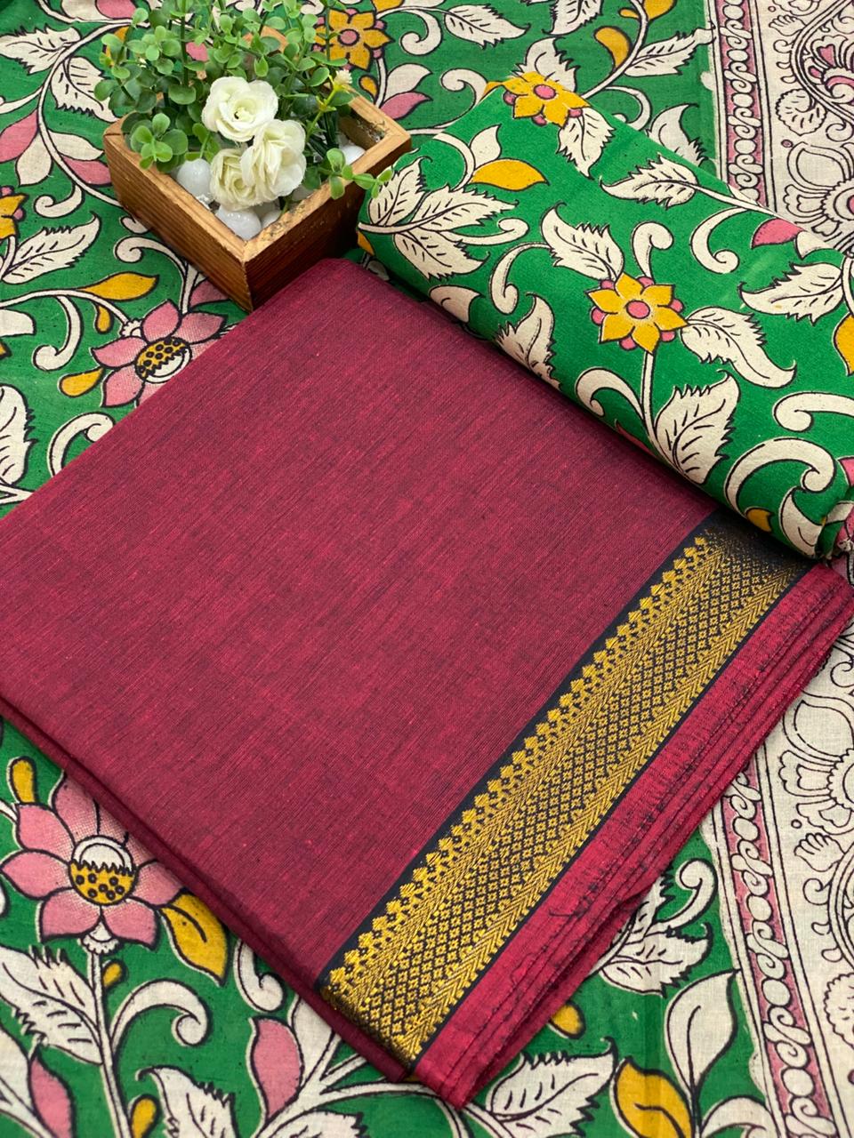 Mangalagiri Cotton Sets With Kalamkari