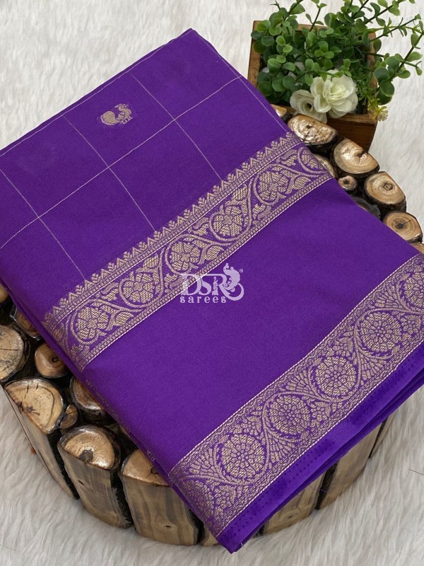 Semi Mysore Crepe Silk Saree