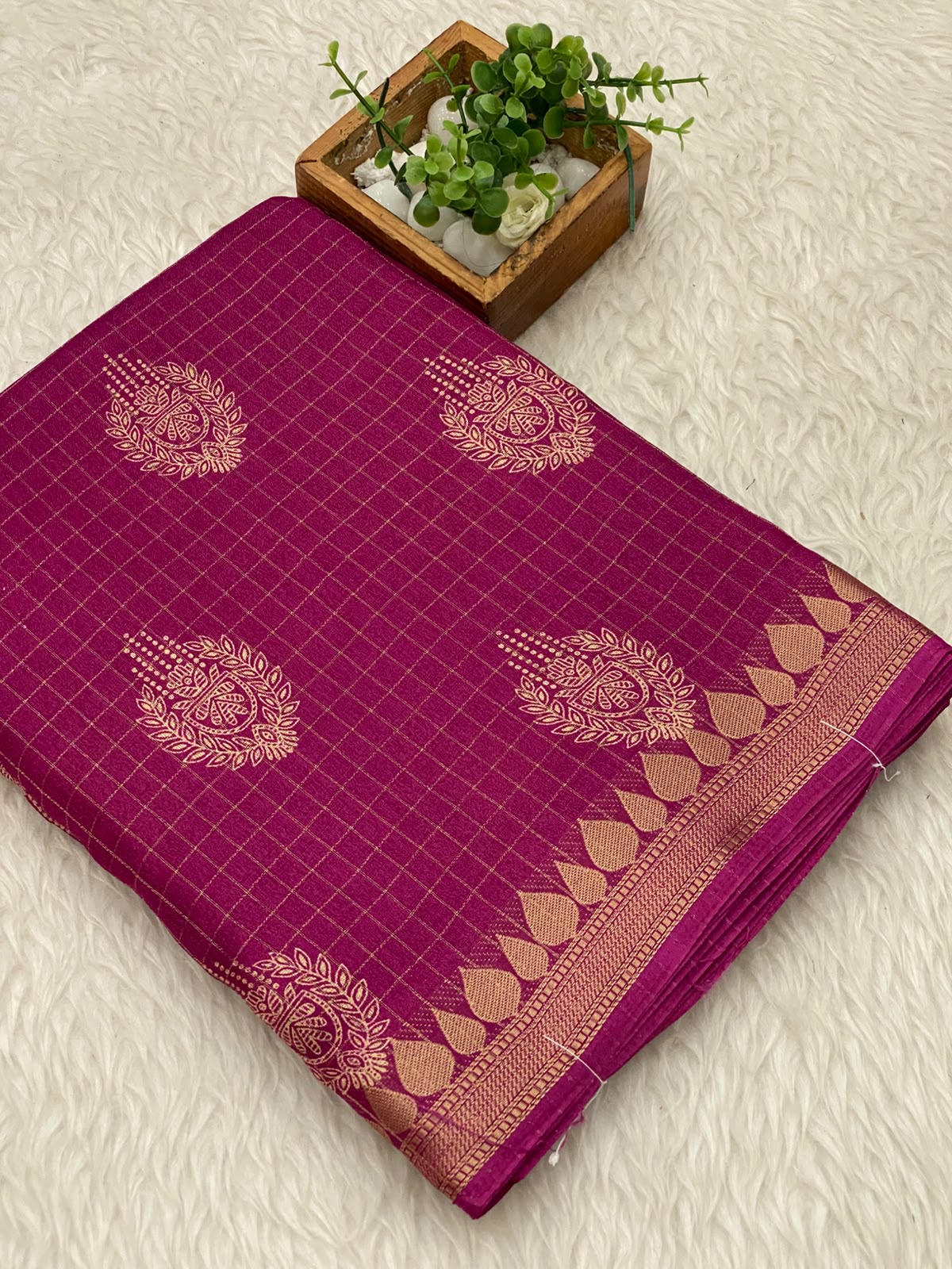 Viscose Chiffon Sarees - vol1