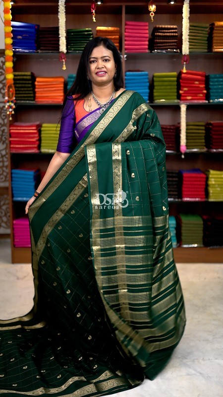Semi Mysore Crepe Silk Saree