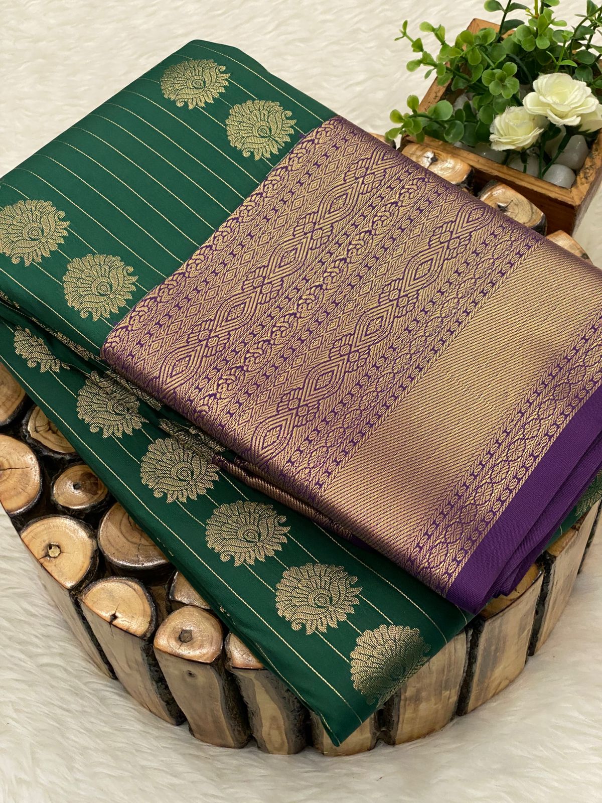 Premium Kanchi Korvai Border Saree