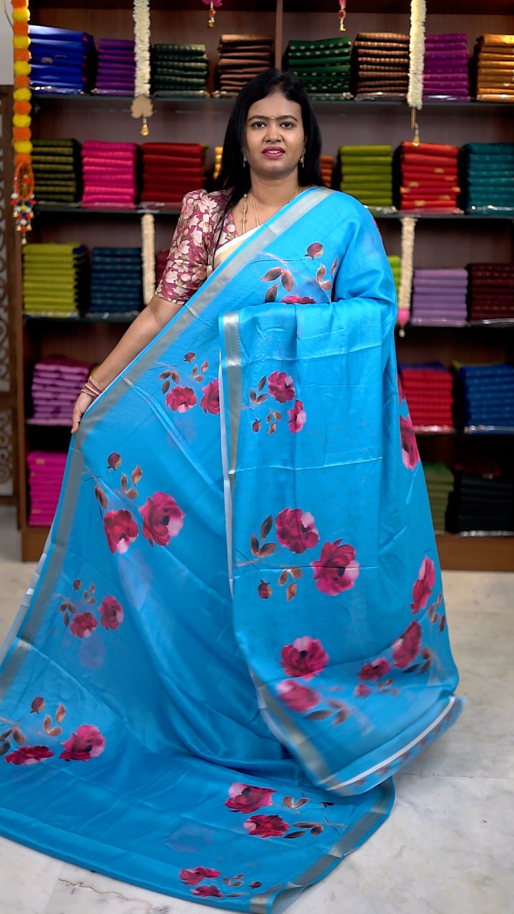 Viscose Chiffon Sarees