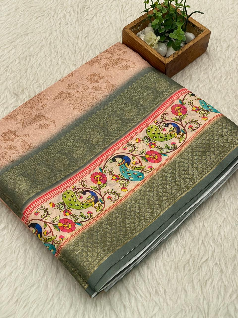 Viscose Chiffon Sarees -vol3