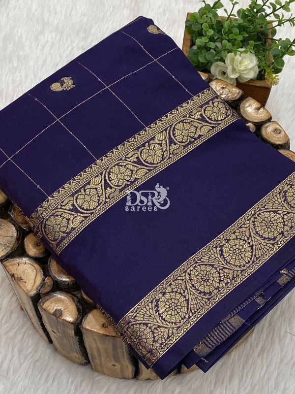 Semi Mysore Crepe Silk Saree