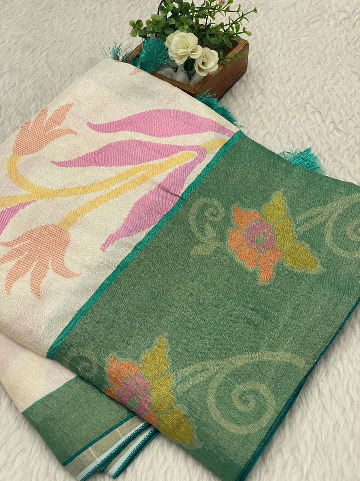 Pochampally Jute Silk Sarees