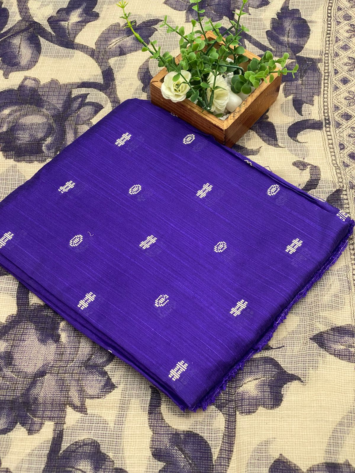 Raw Silk Salwar With Kalamkari Dupatta