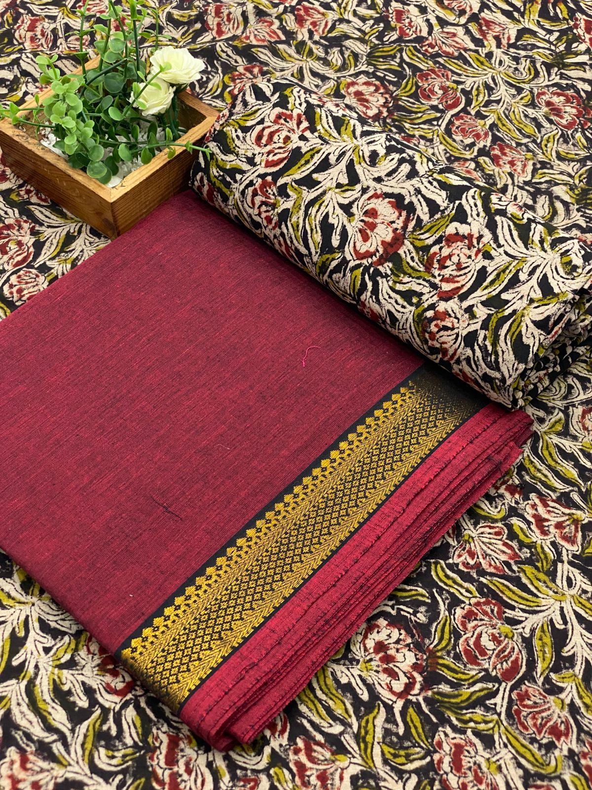 Mangalagiri Cotton Sets With Kalamkari