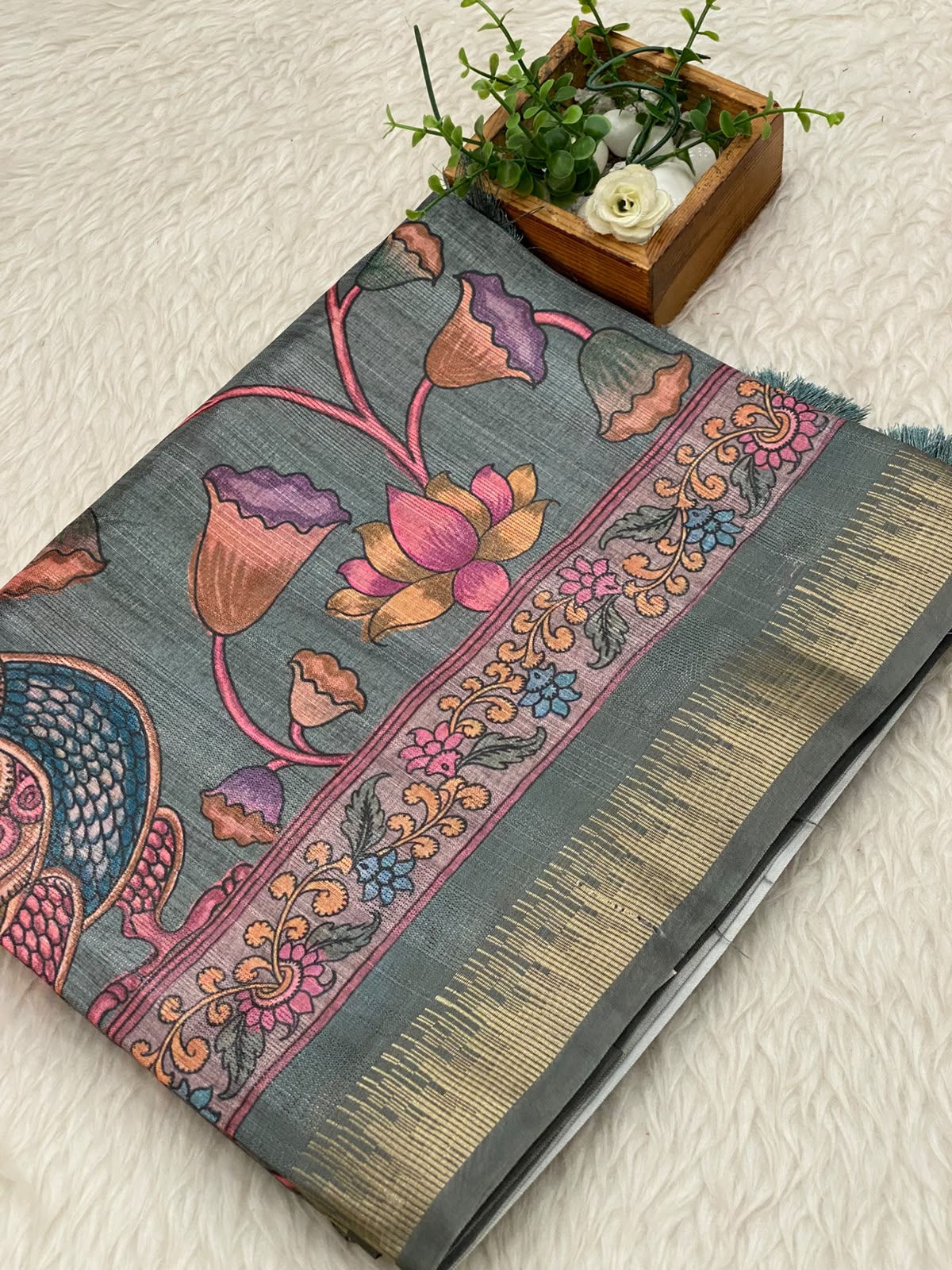 Semi Tussar Saree