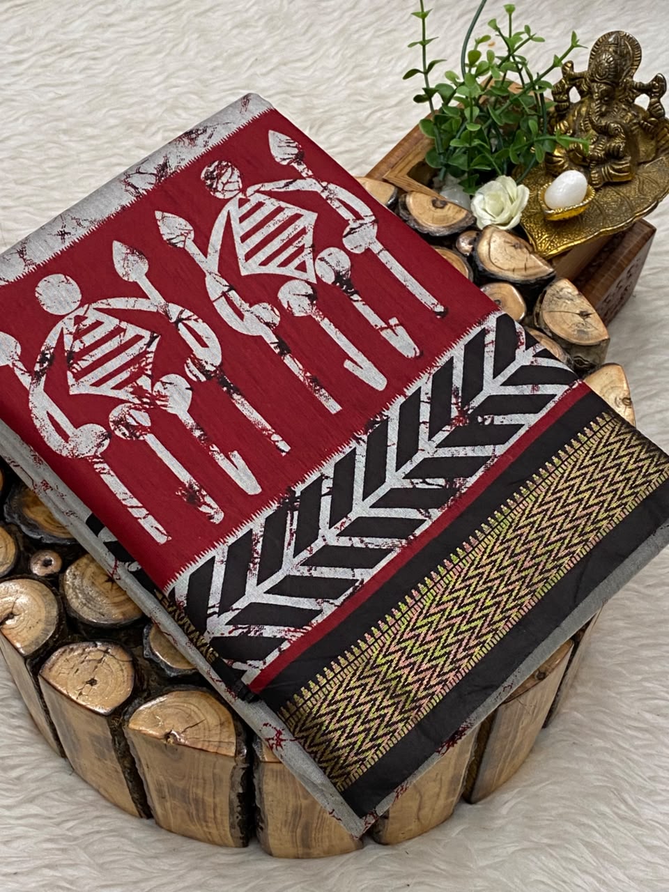 Munga Tussar Silk Saree