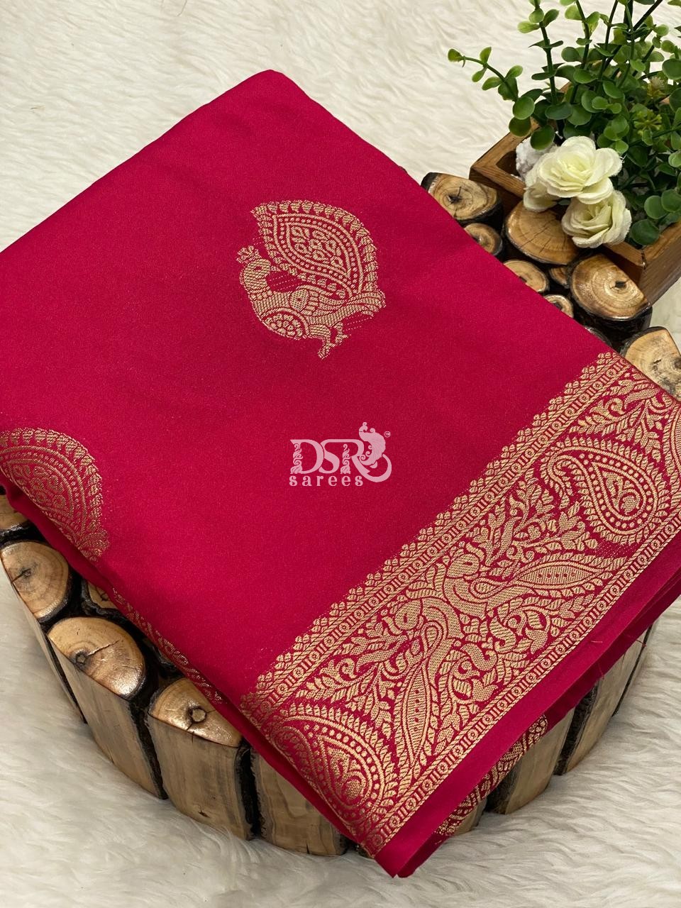 Semi Mysore Crepe Silk Saree