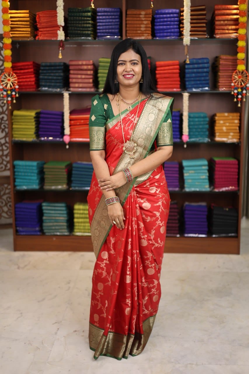 Banarasi Gadwal soft silk saree
