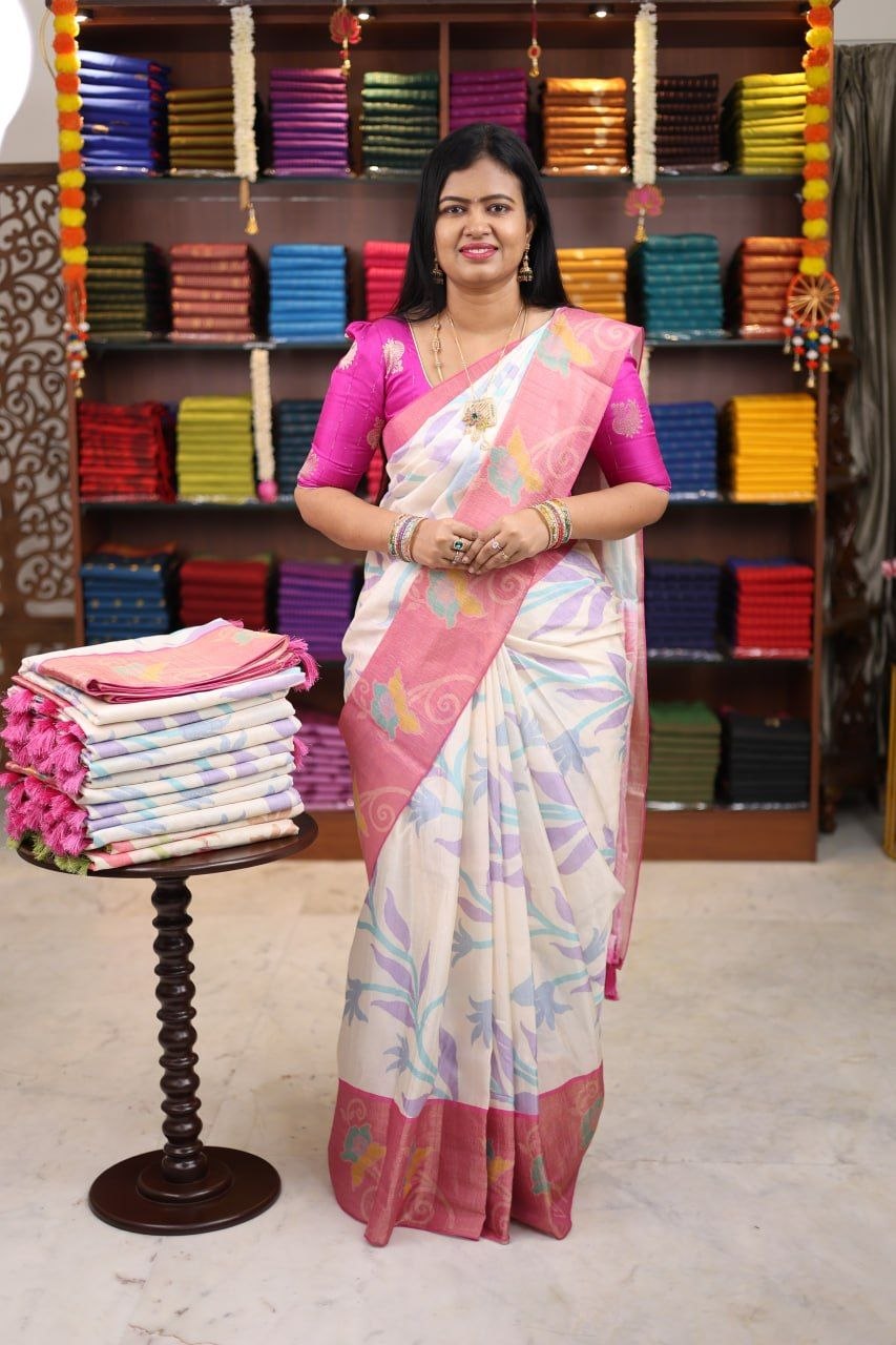 Pochampally Jute Silk Sarees