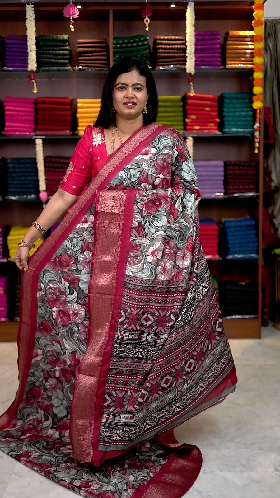Crushed Dola Sarees