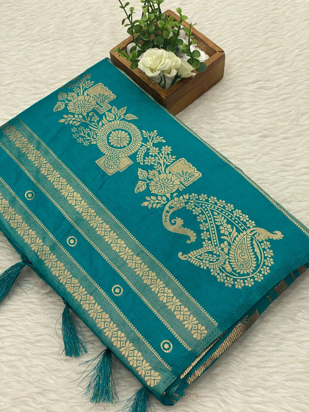 Viscose Crepe Silk Sarees